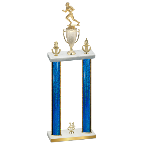 Double Blue Glacier Year Football Trophy
