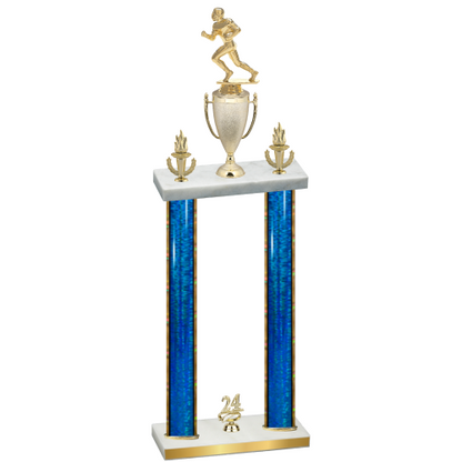 Double Blue Glacier Year Football Trophy