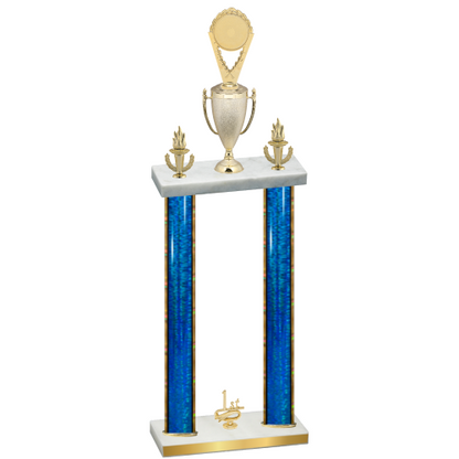 Double Blue Glacier First Place Insert Trophy