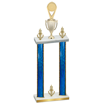 Double Blue Glacier Victory Insert Trophy