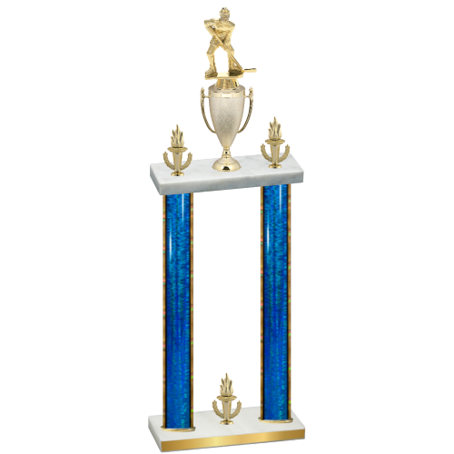 Double Blue Glacier Victory Hockey Trophy