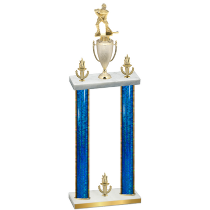 Double Blue Glacier Victory Hockey Trophy