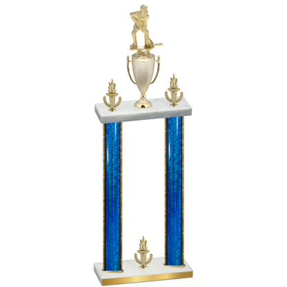 Double Blue Glacier Victory Hockey Trophy