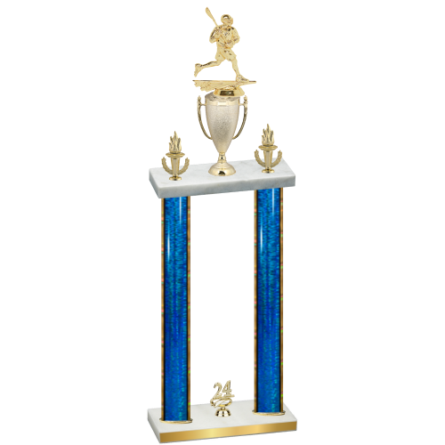 Double Blue Glacier Year Lacrosse Trophy