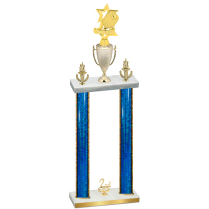 Double Blue Glacier Second Place Pickleball Trophy