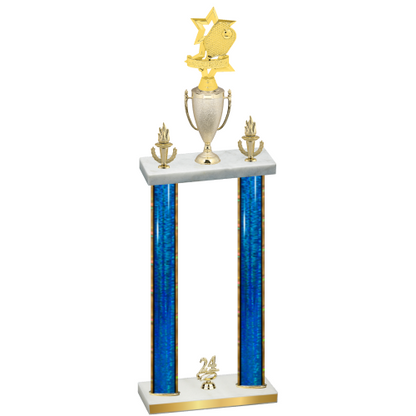Double Blue Glacier Year Pickleball Trophy