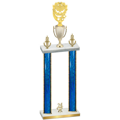 Double Blue Glacier Year Pickleball Trophy
