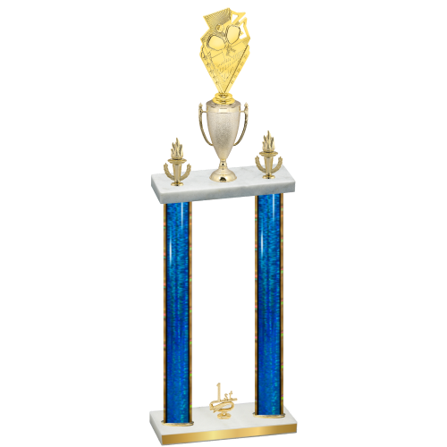 Double Blue Glacier First Place Pickleball Trophy