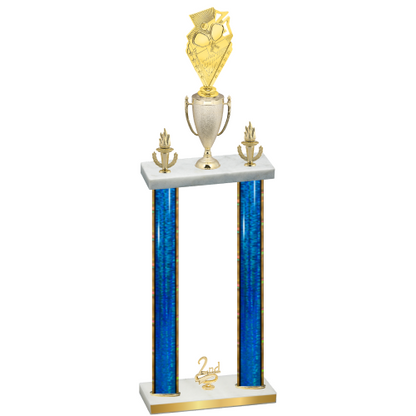 Double Blue Glacier Second Place Pickleball Trophy
