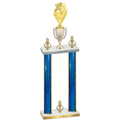 Double Blue Glacier Victory Pickleball Trophy