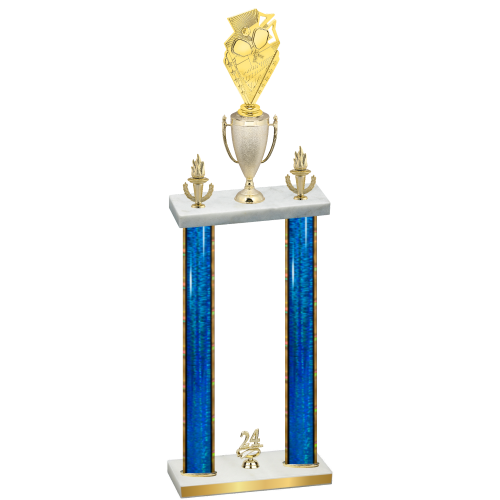 Double Blue Glacier Year Pickleball Trophy