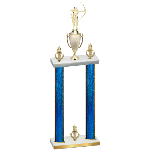 Double Blue Glacier Victory Archery Trophy
