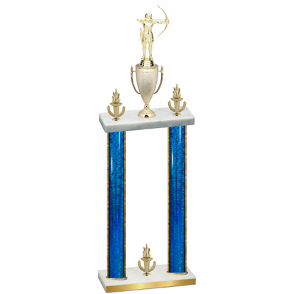 Double Blue Glacier Victory Archery Trophy