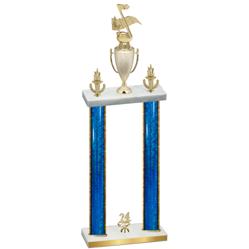 Double Blue Glacier Year Music Trophy