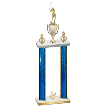 Double Blue Glacier Third Place Golf Trophy