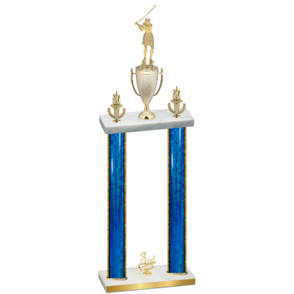 Double Blue Glacier Third Place Golf Trophy