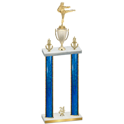 Double Blue Glacier Year Karate Trophy