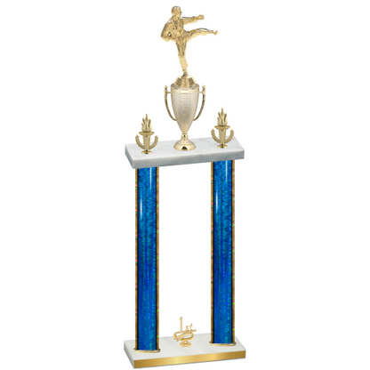 Double Blue Glacier First Place Karate Trophy