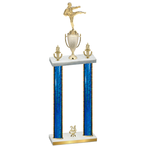 Double Blue Glacier Year Karate Trophy