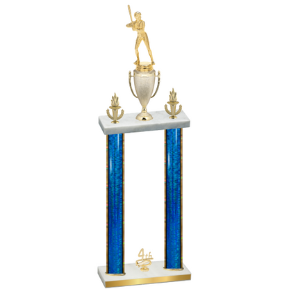 Double Blue Glacier Fourth Place Softball Trophy