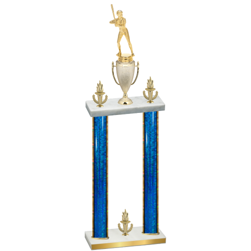 Double Blue Glacier Victory Softball Trophy