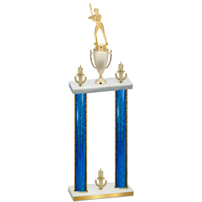 Double Blue Glacier Victory Softball Trophy