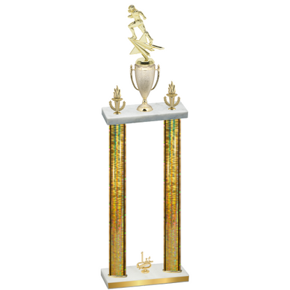 Double Gold Glacier First Place Football Trophy