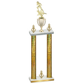 Double Gold Glacier Victory Football Trophy