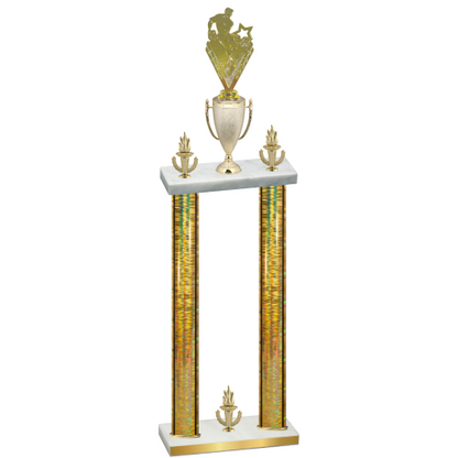 Double Gold Glacier Victory Rugby Trophy