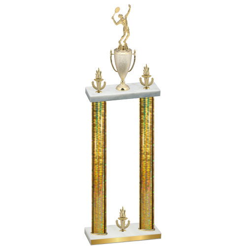 Double Gold Glacier Victory Tennis Trophy