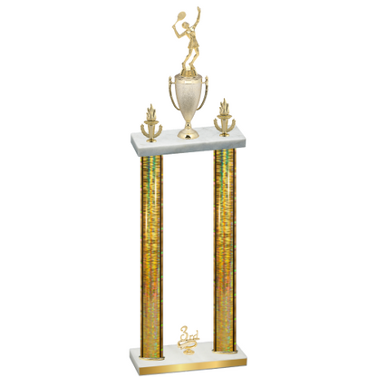 Double Gold Glacier Third Place Tennis Trophy