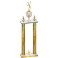 Double Gold Glacier Fourth Place Tennis Trophy