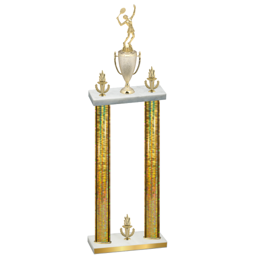 Double Gold Glacier Victory Tennis Trophy