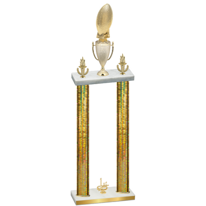 Double Gold Glacier First Place Football Trophy