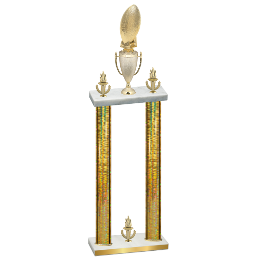 Double Gold Glacier Victory Football Trophy
