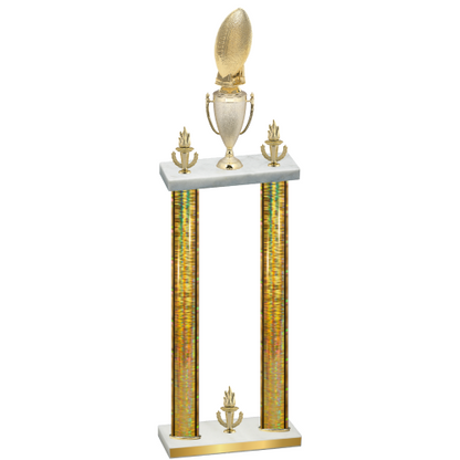 Double Gold Glacier Victory Football Trophy
