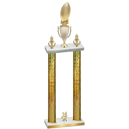 Double Gold Glacier Year Football Trophy