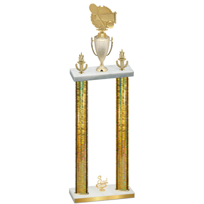 Double Gold Glacier Third Place Tennis Trophy