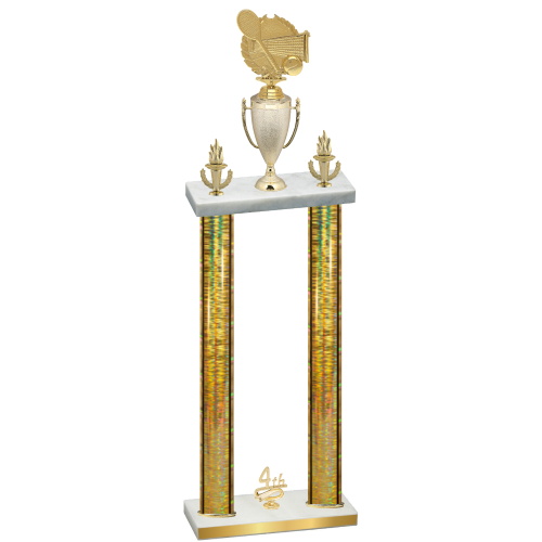 Double Gold Glacier Fourth Place Tennis Trophy