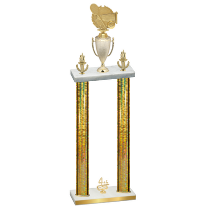 Double Gold Glacier Fourth Place Tennis Trophy