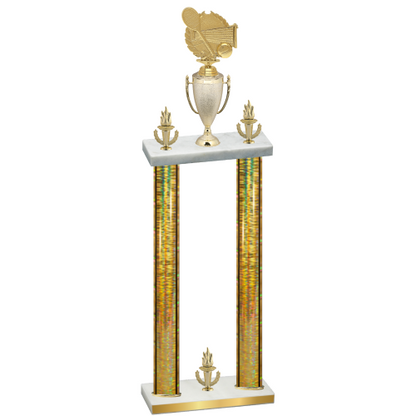 Double Gold Glacier Victory Tennis Trophy