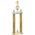Double Gold Glacier Victory Wrestling Trophy