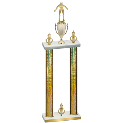 Double Gold Glacier Victory Wrestling Trophy