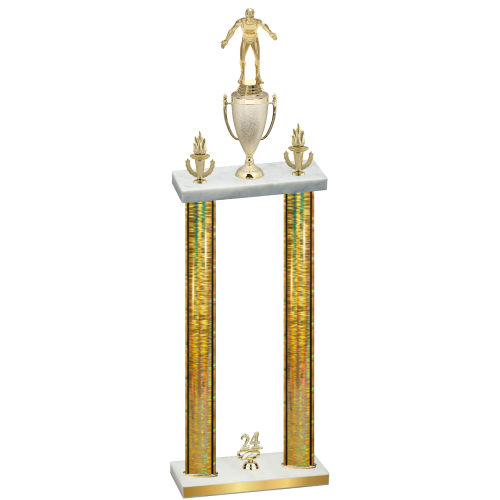 Double Gold Glacier Year Wrestling Trophy