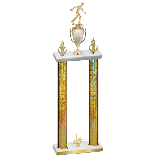 Double Gold Glacier First Place Bowling Trophy