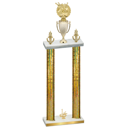 Double Gold Glacier First Place Bowling Trophy