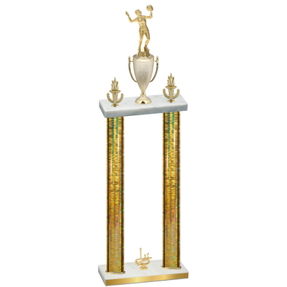 Double Gold Glacier First Place Volleyball Trophy