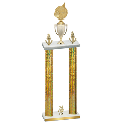 Double Gold Glacier Year Volleyball Trophy