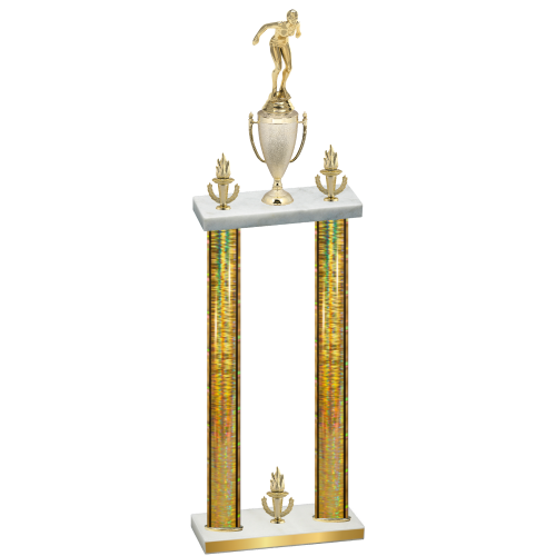 Double Gold Glacier Victory Tennis Trophy