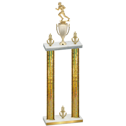 Double Gold Glacier Victory Football Trophy